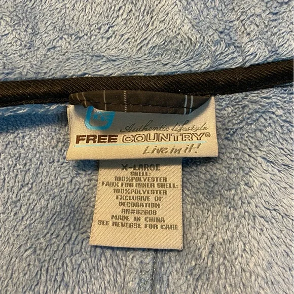 Free Country Black, Grey and Blue Plaid pattern Waterproof Rain Jacket size XL - Picture 7 of 16